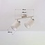 Ceiling light Avan in beige with 2 adjustable linen shades