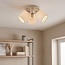 ceiling light Avan - beige with 3 adjustable linen shades