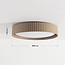 Ceiling light Palomo taupe with ribbed edge and 3-step dimmable LEDs