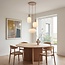 Pendant light Viola 3-light - opal glass and beige