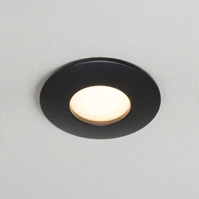 Recessed spotlight Rex - black, splashproof