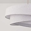 Designer pendant light Nerai beige with three layered linen shades