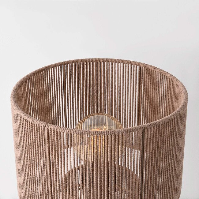 Rilva table lamp made from natural cotton rope
