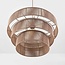 Pendant lamp Verna 3-layer in natural cotton rope