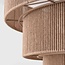 Pendant lamp Verna 3-layer in natural cotton rope