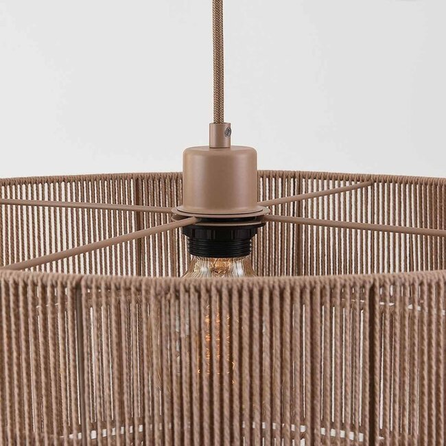 Pendant light Verna 3-layered natural cotton rope