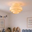 ceiling light Mavro - layered fabric shade in cream beige