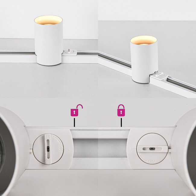 1-phase track spotlight Zylox - white