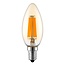 E14 3-step dimmable LED filament candle bulb, amber 5.5W