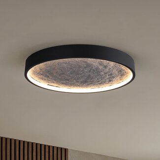 ceiling light Cercul 3-step dimmable - black and grey stone effect