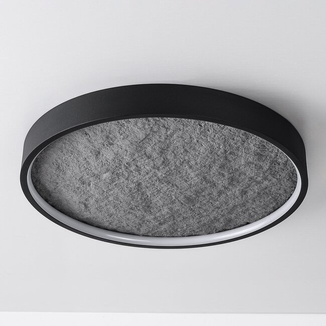 ceiling light Cercul 3-step dimmable - black and grey stone effect