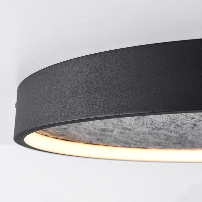 ceiling light Cercul 3-step dimmable - black and grey stone effect