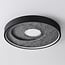 Modern ceiling lamp Cercul black with grey stone effect Ø40 cm, 36W - 3-step dimmable
