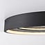 Modern ceiling lamp Cercul black with grey stone effect Ø40 cm, 36W - 3-step dimmable