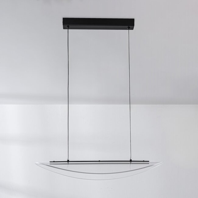 pendant light Flectra 3-step dimmable - black with grid pattern