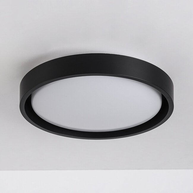 LED ceiling light Ricardo, 3-step dimmable Ø31 cm - black