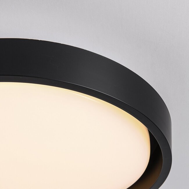 LED ceiling light Ricardo, 3-step dimmable Ø31 cm - black