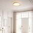 Japandi Britta ceiling lamp with integrated LED and 3-step dimmable Ø30 cm - white with wood accent