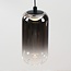 3-step dimmable pendant light Kafei with LED and glass globes in gold, smoked and copper