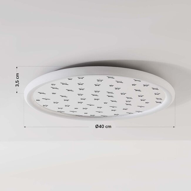 Ceiling lamp Noctis - star pattern with chrome, 3-step dimmable