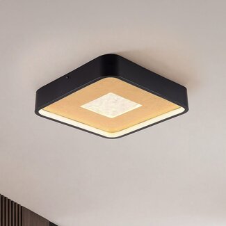 ceiling light Cercal Ø30 cm - black with gold-leaf effect, 3-step dimmable