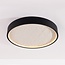 ceiling light Cercul Ø40 cm black with off-white stone effect and 3-step dimmable