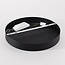 ceiling light Cercul Ø40 cm black with off-white stone effect and 3-step dimmable