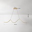 3-step dimmable pendant light Briana - gold with wavy LED