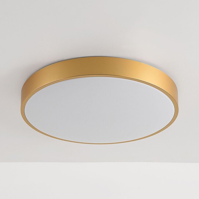 Modern ceiling lamp Gorila in gold with 3-step dimmable LEDs