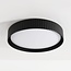 ceiling light Palomo - black with ribbed edge, 3-step dimmable LEDs