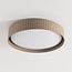 Ceiling lamp Palomo in taupe with ribbed edge and 3-step dimmable LEDs