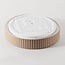 Ceiling lamp Palomo in taupe with ribbed edge and 3-step dimmable LEDs