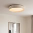 Ceiling lamp Palomo in beige with ribbed edge and 3-step dimmable LEDs