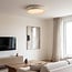 Ceiling lamp Palomo in beige with ribbed edge and 3-step dimmable LEDs
