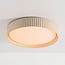 Ceiling lamp Palomo in beige with ribbed edge and 3-step dimmable LEDs