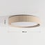 Ceiling lamp Palomo in beige with ribbed edge and 3-step dimmable LEDs