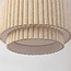 Pendant light Saven with layered linen shade