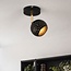 Modern 1-light ceiling spotlight Lucinda, matte-black with copper