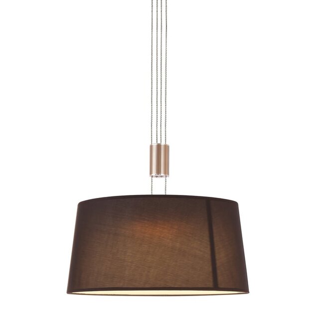 Modern Hazel pendant lamp with 3-step dimmable LEDs - satin nickel