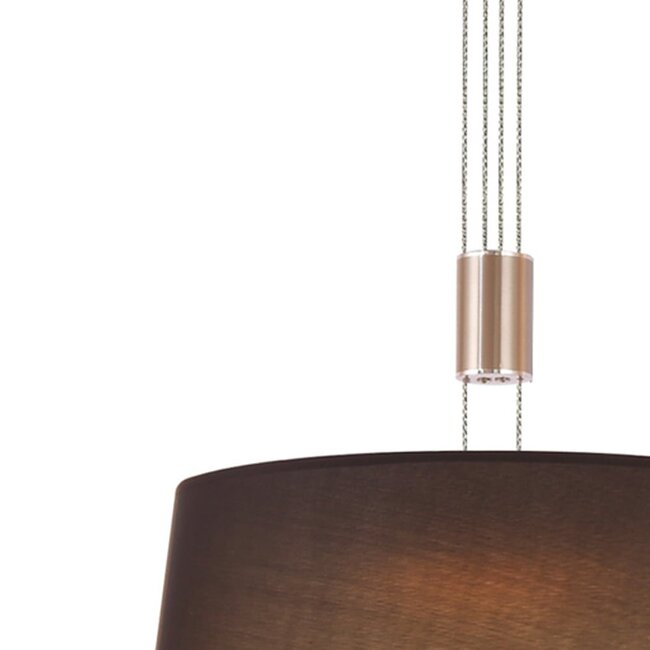 Modern Hazel pendant lamp with 3-step dimmable LEDs - satin nickel