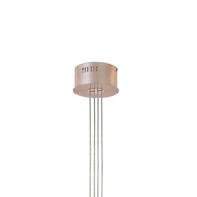 Modern Hazel pendant lamp with 3-step dimmable LEDs - satin nickel