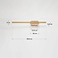 Bathroom wall light Lima with Integrated LED and travertine (natural stone) - gold