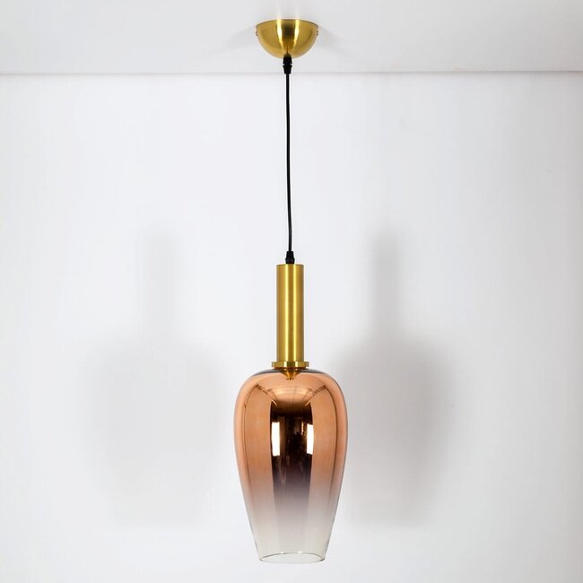 pendant light Velicia with gradient glass - bronze and gold