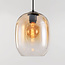 3-light pendant lamp Olare with amber ombre glass