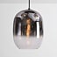 6-light pendant lamp Opale with smoked ombre glass