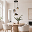3-light pendant lamp Olare with smoked ombre glass