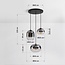 3-light pendant lamp Olare with smoked ombre glass