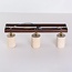 Ceiling lamp Cerno with 3 rotatable travertine (natural stone) spotlights and wood look