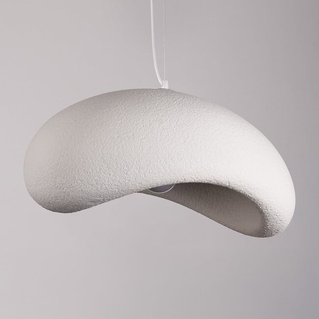 Zenji large pendant light - white stone effect