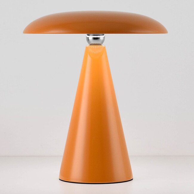 Rechargeable table lamp Ariso orange with touch dimmer and adjustable light colour
